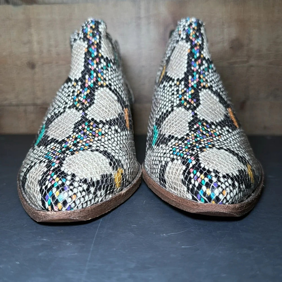 Madewell Myles Ankle Leather Boot Stamped Rainbow Snake Women’s size 8.5 - Picture 4 of 14
